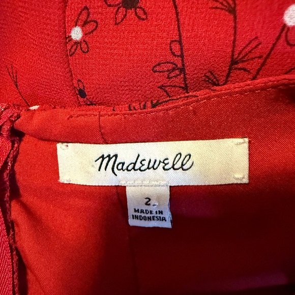 Madewell Red Floral Wrap Dress #Event #Party #Special Event - Picture 7 of 9